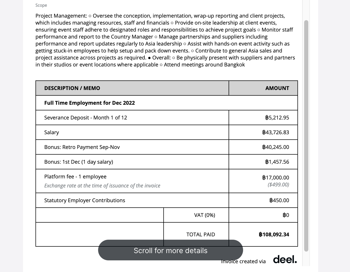 About Severance Payment Accrual for EOR Employees Deel