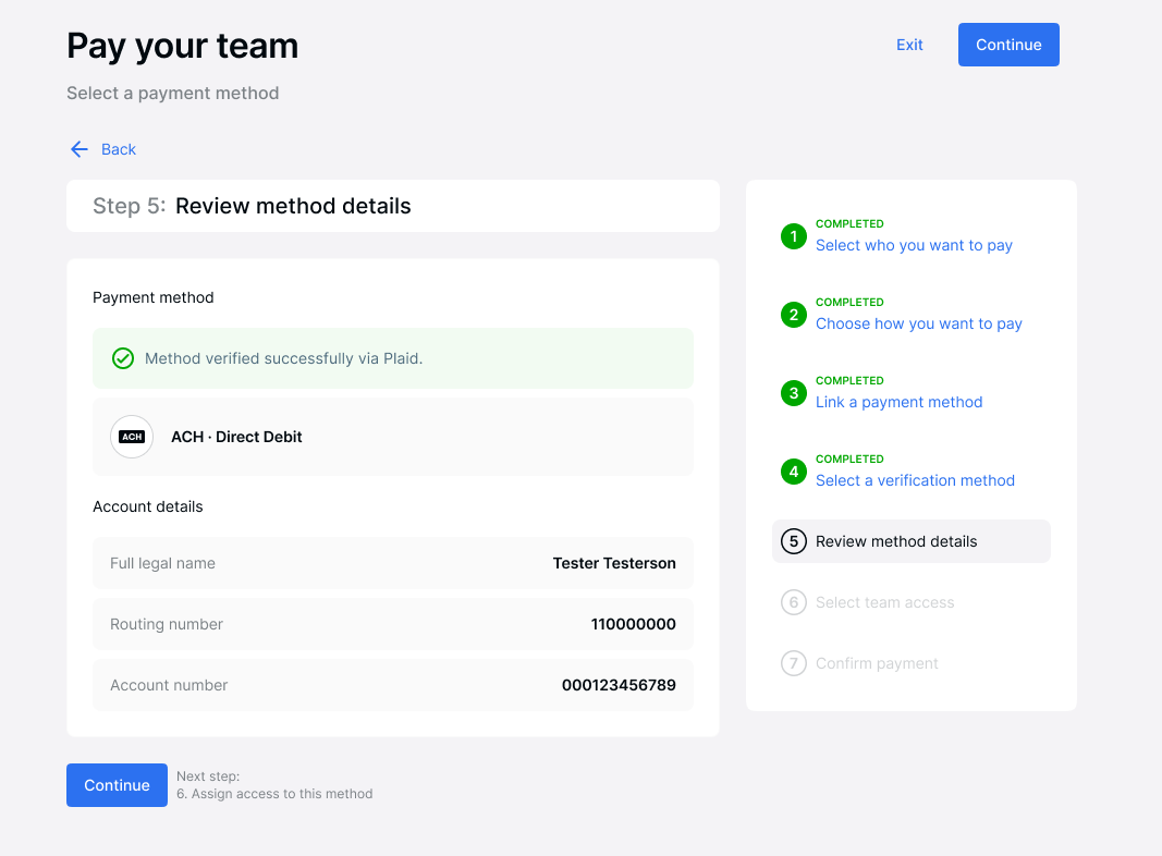 Managing Payment Methods Deel