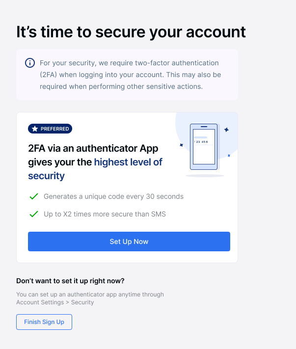 My Authenticator app or SMS two-factor authentication (2FA) has