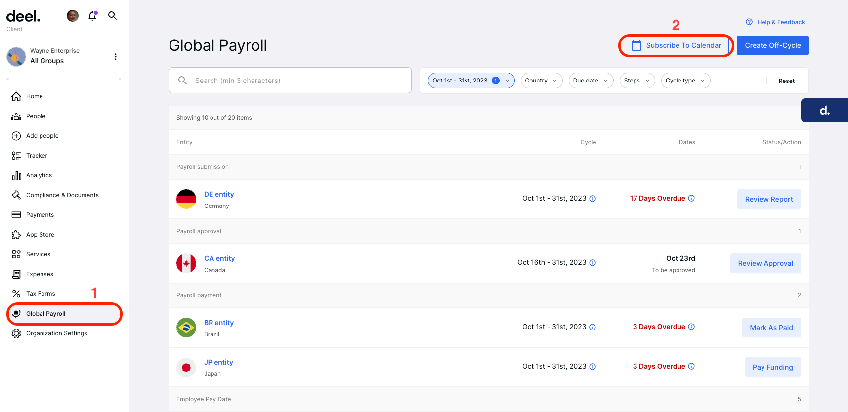 About The Global Payroll Dashboard Deel