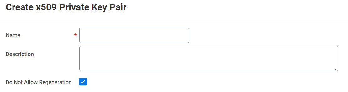 Create x509 Private Key Pair