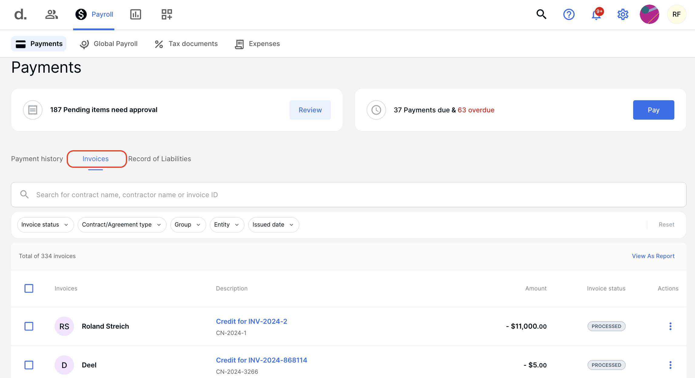How To Download Invoices And Manage Payments And Invoices Deel