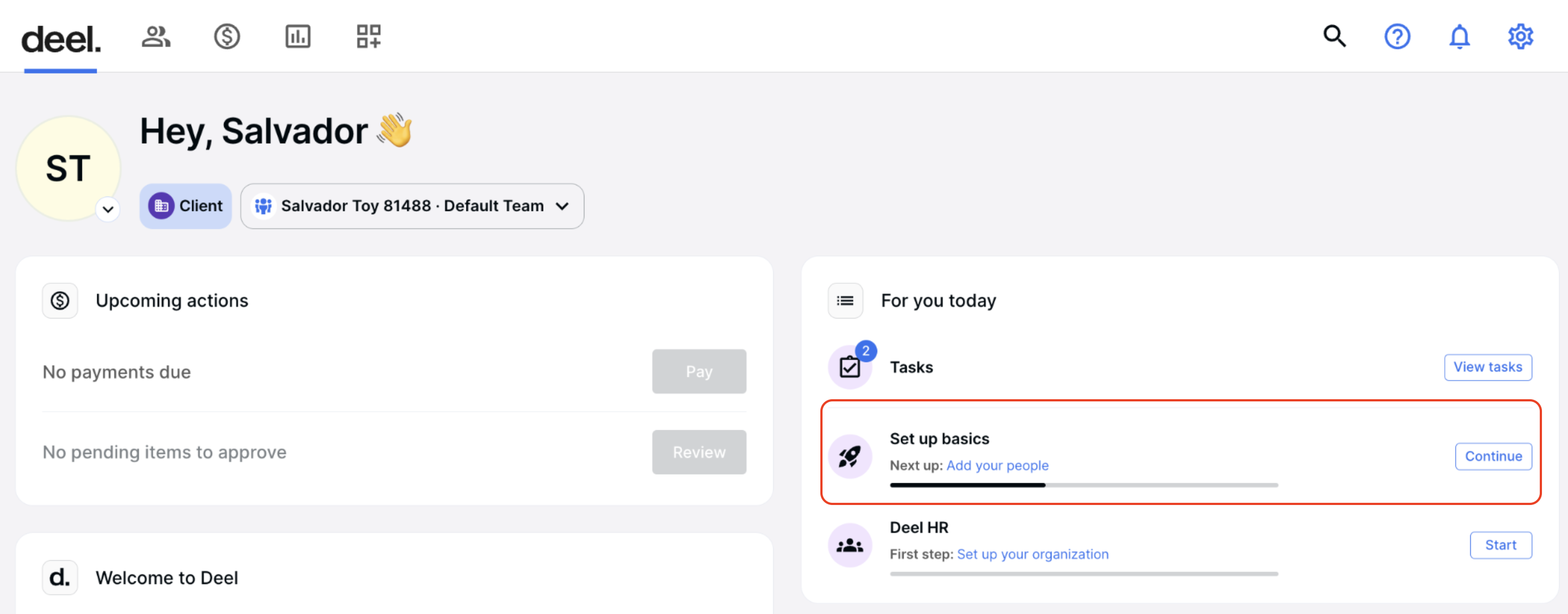 New UI – Set up basics